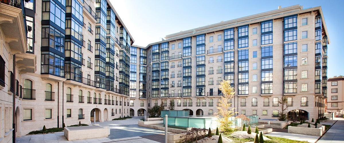 Residential complex in Riazor Bay, A Coruña, Spain